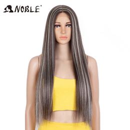 Woman Cosplay Synthetic Lace Wig Straight Hair 30" Blonde Wig Cosplay Wig For Black Women Synthetic Lace Wig 230524