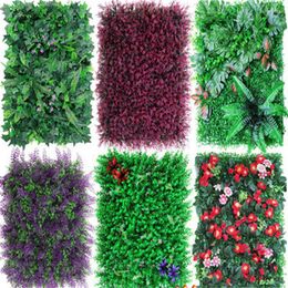 Decorative Flowers Artificial Plant Wall Decor Plastic Lawn Green Planting Background Walls Door Shop Sign Image Simulation Flower