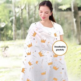 Other Baby Feeding Breastfeeding Cover Breathable Cotton Nursing Cloth Cloud Print Outing Towel Cape Apron 230620