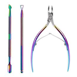 Callus Shavers Professional Manicure Set Nail Cuticle Clippers Pusher Ingrown Toenail Clipper Threepiece Kit To Remove Dead 230619