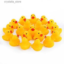 10pcs/lot Cute Baby Kids Squeaky Rubber Ducks Bath Bathe Room Water Fun Game Playing Newborn Boys Girls Toys for Children L230518