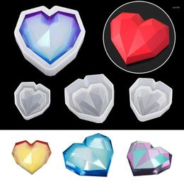 Baking Moulds 3D Heart Chocolate Molds Silicone Diamond Love Shape Cake Mold Wedding Birthday Diy Handmade Soap Candle