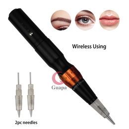 Tattoo Guns Kits Electric Wireless Machine Pen Cordless Permanent Makeup Eyebrow with 4 Levels speed for Brows lip eyeliner 230620