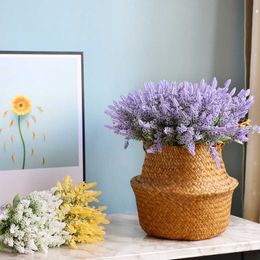 Dried Flowers Artificial lavender bouquet Lavender flowers for artificial wedding plastic Nordic home decor Fake plants