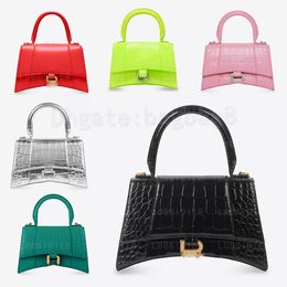 Luxury Hourglass Shoulder Bags Designer wallet Bag Black classic Crocodile Cow Leather Small Crossbody Bag Half Moon Hobos Handbag 7A Quality Clutch Bag tote