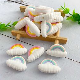 1/3/10pcs baby silicone new rainbow baby teether tooth care pendant DIY pacifier chain accessories baby toys L230518