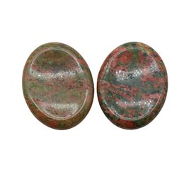 Loose Gemstones Natural Crystal Unakite Gemstone Worry Stone Colorf Mas Healing Energy Stones For Thump Drop Delivery 202 Dhaoc