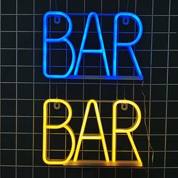 LED BAR neon light sign letter light bar atmosphere hanging wall window Christmas holiday decoration USB battery powered night light
