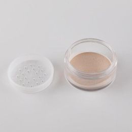 20g Powder Jar Refillable Pot With Sifter Lid Powder Cosmetic Container PS Clear Plastic Empty Cream Jars Packaging F871 Sjwcl