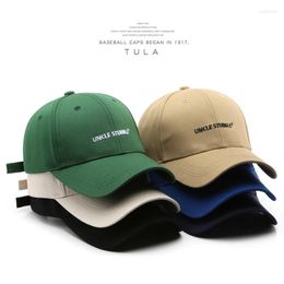 Visors Hipster Female Letter Embroidered Bent Brim Baseball Cap Outdoor Sports Men's Sun Protection Shade