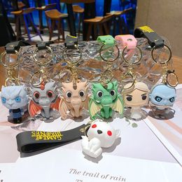 Keychain Game of Power Around Movies Cartoon Night King Keychain Bag Pendant