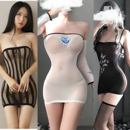 Sexy Pyjamas sexy lingerie porno women's underwear sex toys erotic costumes intimate nightgown Elastic dresses sleepwear slips kimino 230620