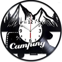 Wall Clocks Camping Clock 12 Inch For Woman Hobby Original Home Decor Hiking Record Tent Handmade Products Bi