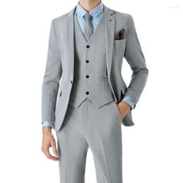 Men's Suits Men's Suit 3 Pieces Set Slim Fitting Business Casual Wedding Banquet Professional Jacket Vest With Pants