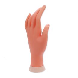 Nail Practise Display Sdatter Flexible Positioning Silicone Left Hand Model Nail Enhancement Training Artificial Hand Nail Display Hand For Practising 230619