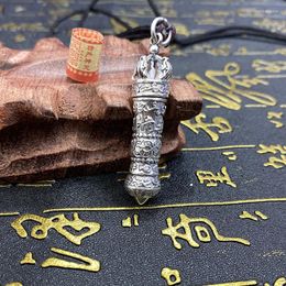 Pendant Necklaces VintageGawu Box Vajra Pestle Necklace For Men And Women Can Be Opened To Hold Jewelry Gifts