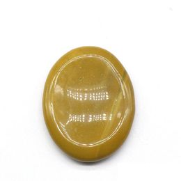 Loose Gemstones Natural Crystal Yellow Jade Gemstone Worry Stone Colorf Mas Healing Energy Stones For Thump Drop Delivery Jewellery Dhbfi