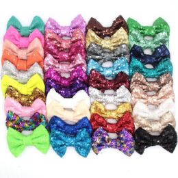 Bow WITHOUT Hair Clips Girls Solid Tiny Glitter Hair Bow For Kids DIY Headbands Hair Accessories F2141 Utikh