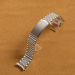 Watch Bands 18mm 19mm 20mm Bead of Rice Solid Stainless Steel Watch Strap Bracelet For Fit 230619