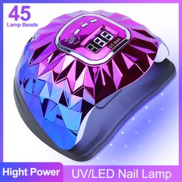 Nail Dryers UV LED Nail Lamp for Curing All Gel Nail Polish Drying Machine with Large LCD Touch Professional Smart Nail Dryer Salon Art Tool 230619