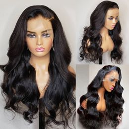 13x6 Body Wave Lace Wig Human Hair Wigs Brazilian 30 40 inch Water Wave 5x5 Transparent Lace Closure Frontal Wig For Black Women