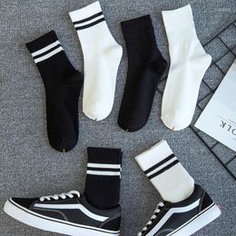 Sports Socks Cotton Striped Men's And Women's Solid 2023 Colour Tennis White Black Unisex Spring Autumn Collection