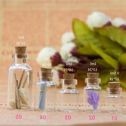 Wish Bottles Tiny Small Empty Clear Cork Glass Bottles Vials For Wedding Holiday Decoration Christmas Gifts F460 Boqxi