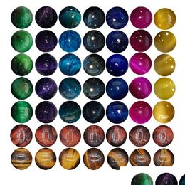 Crystal 100Pcs 8Mm Natural Round Stone Bead Loose Gemstone Diy Smooth Beads For Bracelet Necklace Earrings Jewelry Making Dro Dhut6