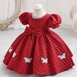 Girl Dresses Princess Dress Baby Birthday European And American Flower Children's Puffy