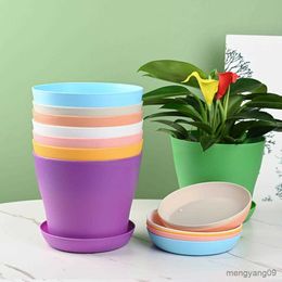 Planters Pots 2Pcs Nursery Pot Flowerpot PP Flower Pot Anti-slip Flower Pot Garden Yard Decoration Plant Pot Nursery Planter R230620