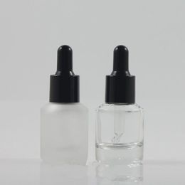 15ml Glass clear frosted Essential Oil Dropper Bottle Drop Liquid Pipette jars Cosmetic Packaging fast shipping F1126 Eaiff