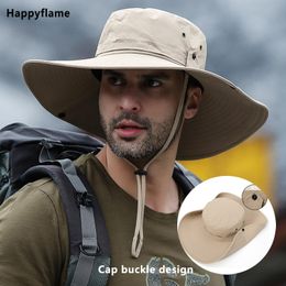 Wide Brim Hats Bucket Sun Protection Fishing Hat Summer Breathable Mesh Camping Hiking Caps AntiUV Mountaineering Mens Panama 230620