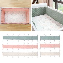 Bed Rails Double Crepe for Baby Crib Bumpers Cotton Thicken Cribs Anti-collision Around Cushion Cot Protector Pillows Decor Room Bed 230619