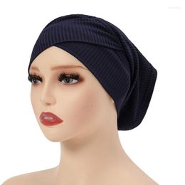 Ethnic Clothing Elastic Inner Hat Muslim Hijabs Women Underscarf Cotton Bone Bonnet Arab Tube Islam Turban Beanie Headwrap Wrap Solid Color