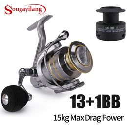 Baitcasting Reels Sougayilang 13 1BB Spinning for Fishing 8KG Max Drag with Free Spool Tube Pesca Accessories 230619