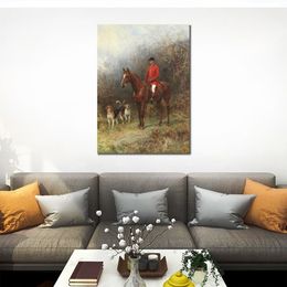 Hunting Landscape Canvas Art The Huntsman Heywood Hardy Oil Painting Reproduction Hand Painted High Quality