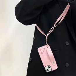 Brand Designer Apple Phone Cases 14 Wrist Strap 13 Crossbody Lanyard Case Luxury Lover Insert Card Bag Convenient Cellphone Covers