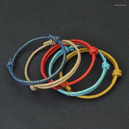 Charm Bracelets 2023 Minimalist Thread Bracelet Men Women Wealth Prosperity Braclet Adjustable Jewelry Beach Accessories Red Rope