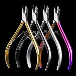 Cuticle Scissors 1Pc Nippers Stainless Steel Nail Clippers Professional Dead Skin Remover Pedicure With 100PCS Wood Sticks Art Tools 230619