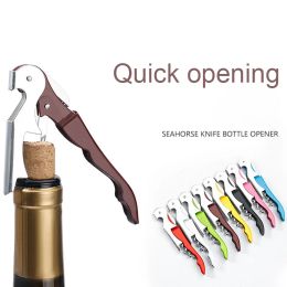 Fashion Multi-Functional 2 in 1 Bottle Openers Stainless Steel Wine Cork Screw Corkscrew Beer Cap Remover Kitchen Gadget Bar Accessories