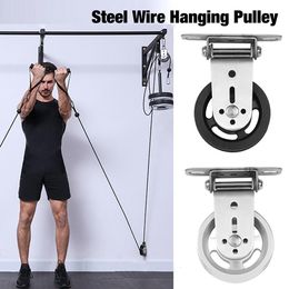 Other Sporting Goods Steel Wire Hanging Pulley Easy To Instal Rust Protection Wheel Wall-mounted Gym Home Rotating Silent Pulley Stainless Steel 230619