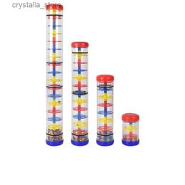 Rainbow Hourglass Rain Rainmaker Rain Stick Musical Toy Raindrop Sound for Kids baby Educational nstrument Fun Gift L230518