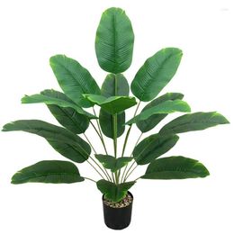 Decorative Flowers 82cm Large Artificial Banana Tree Simulation Plants Garden El Office Home Room Ornaments Planters For