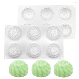 Baking Moulds 6 Cavity Craft Handmade Soap Making Kitchen 3D Santa Ana Flower Silicone Cake Mold Mousse Resin
