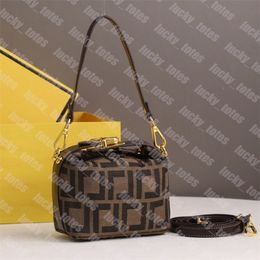 Vintage F Cross Body Bags Designer Make Up Pouch Canvas Women Luxury Crossbody Shoulder Bag Mini Handbags Lazy Square Purse Handbag