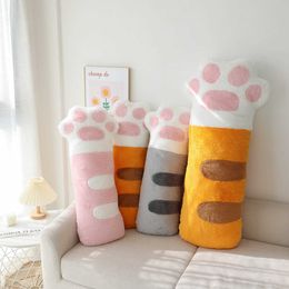 Plush Pillows Cushions 80cm Paw Plush Pillow Soft Stuffed Animals Paw Dolls Hug Pillow Cushion Cute Cat Paw Girlfriend Gifts Home Decor R230620