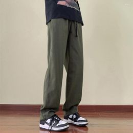 Men's Pants Japan Style Straight Overalls Mens HIP HOP Large Size Baggy Casual Wide Leg Pant Khaki Drawstring Trousers