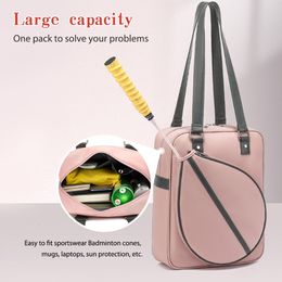 Tennis Bags Portable Badminton Bag Ecofriendly Shoulder Lightweight Large Tote Washable for School Study Packs 230619