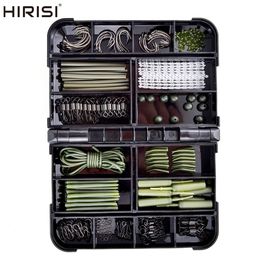 Fishing Accessories Carp Fishing Tackle Kit With Box Fishing Swivels And Snaps Rubber Anti Tangle Sleeves Hook Stop Beads Helicopter Rigs XP-300 230619