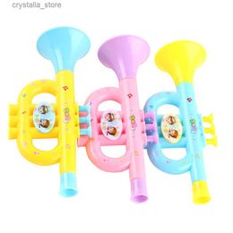 1Pc Plastic Trumpet Musical Instruments For Children Baby Kids Musical Toys Music Trumpet Hooter Baby Toy Random Color 15*7*2cm L230518